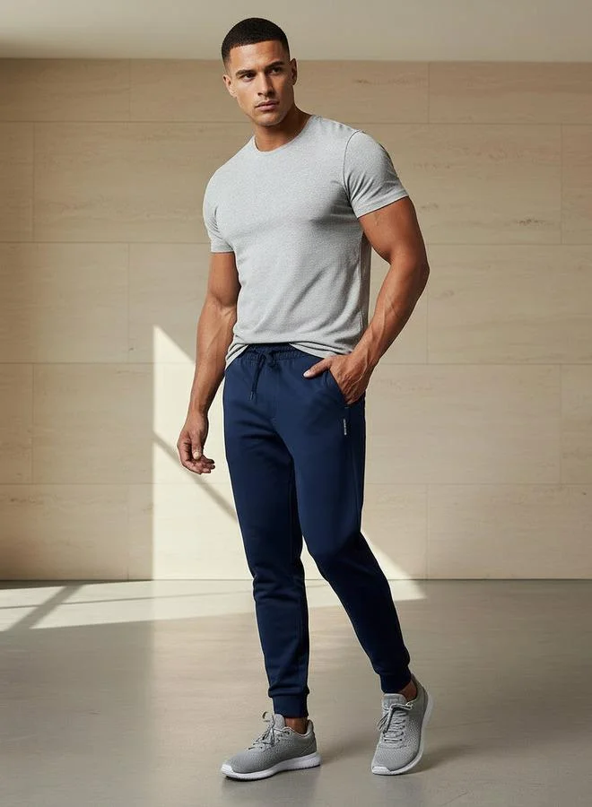 آكتف Men Regular Fit Joggers with Pockets